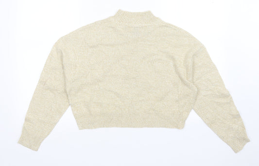 Womens UK Size S H&M Beige Pullover Jumper
