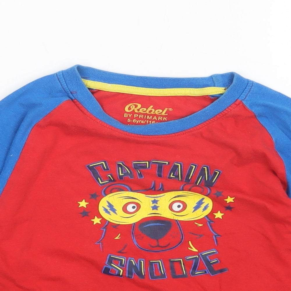 Primark Boys Multicoloured    Pyjama Top Size 5-6 Years
