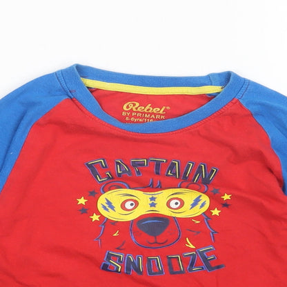 Primark Boys Multicoloured    Pyjama Top Size 5-6 Years