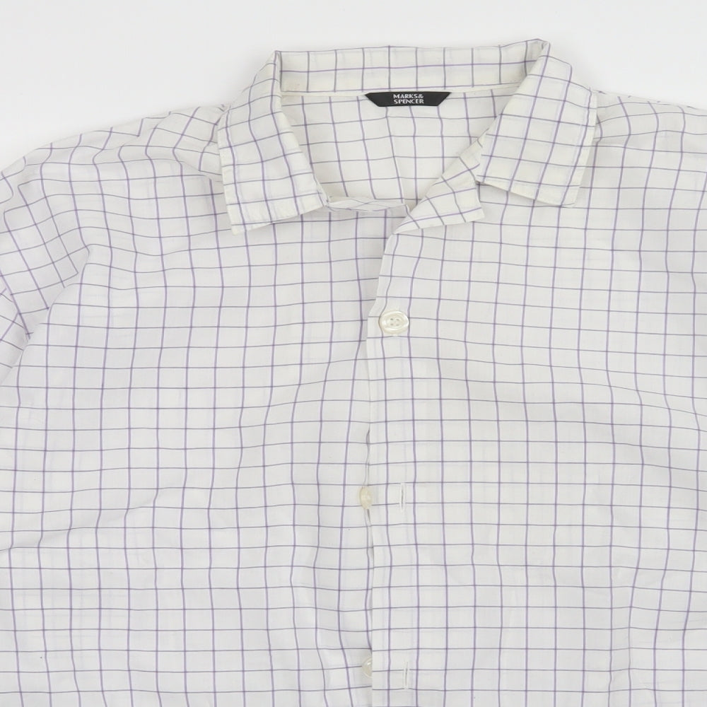 Mens UK Size M M&S Multicoloured  Button-Up Long Sleeve Casual Shirt