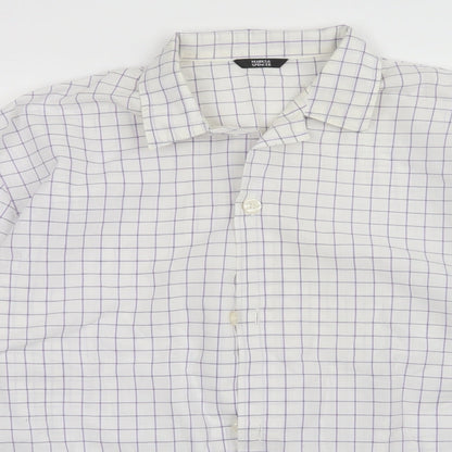 Mens UK Size M M&S Multicoloured  Button-Up Long Sleeve Casual Shirt