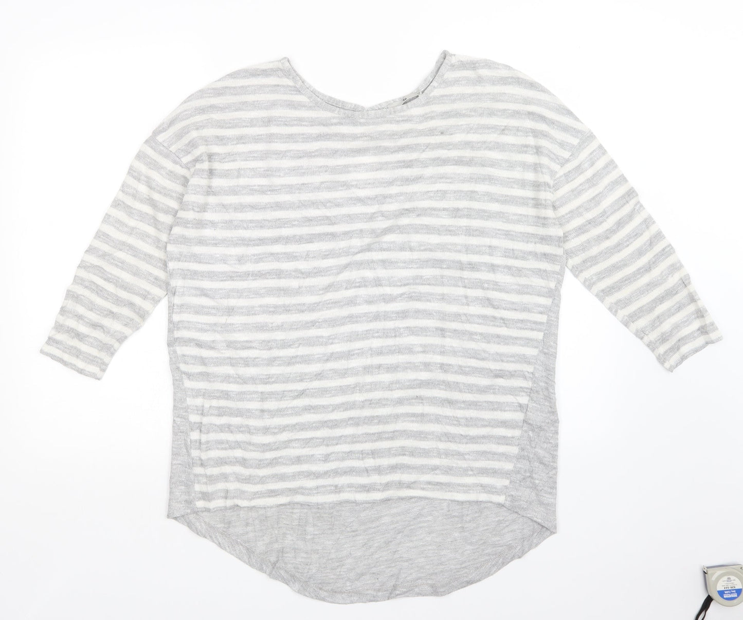 TU Womens Grey Striped  Pullover Jumper Size 14