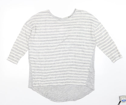 TU Womens Grey Striped  Pullover Jumper Size 14