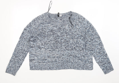 Womens UK Size L H&M Blue Pullover Jumper