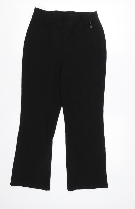 Womens UK Size 12 Papaya Regular Fit  Black Trousers