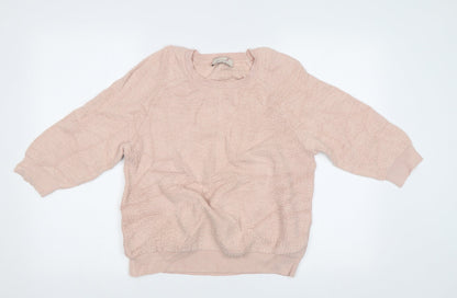 Womens UK Size 14 M&S Pink Pullover Jumper