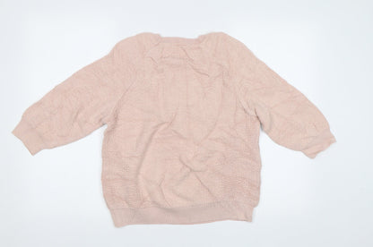 Womens UK Size 14 M&S Pink Pullover Jumper