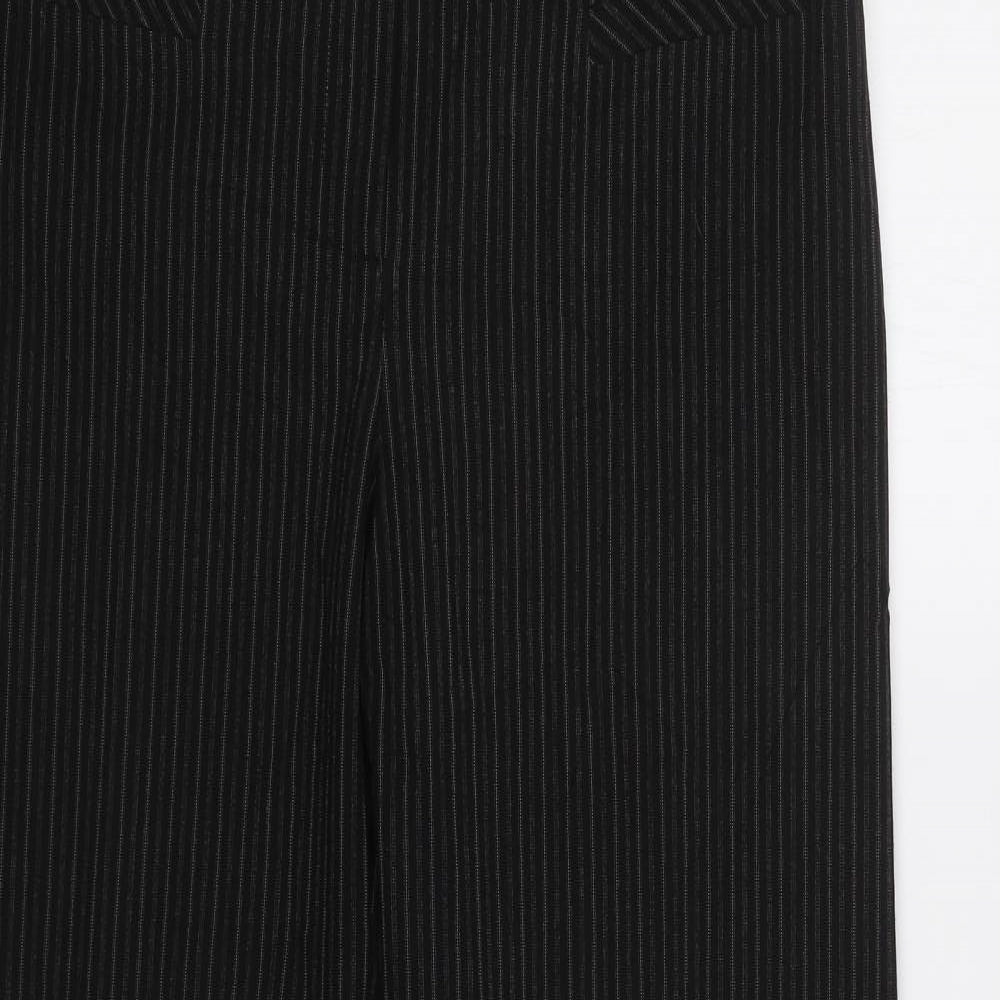 Womens UK Size 12 Dorothy Perkins Regular Fit Dress Pants Black Trousers