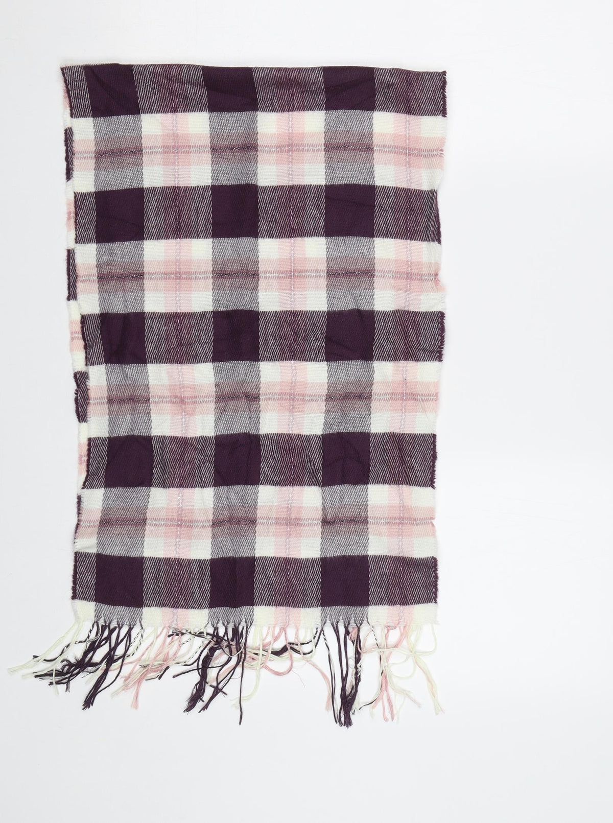 Tu Womens Purple Check   Scarf