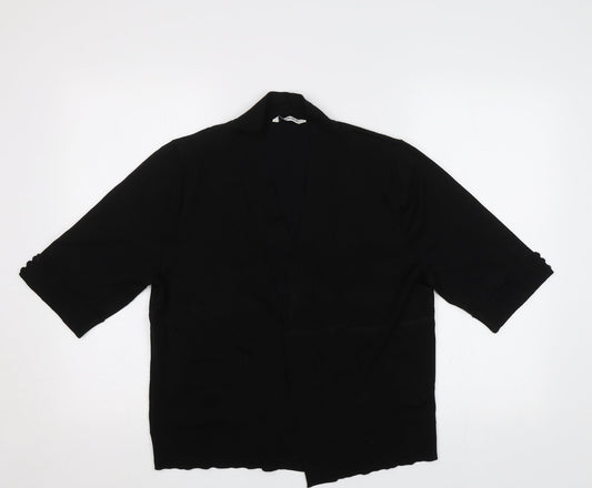 Womens UK Size M Tru Collection Black Cardigan Jumper