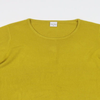 Stiock Shop Womens Yellow   Pullover Jumper Size XL