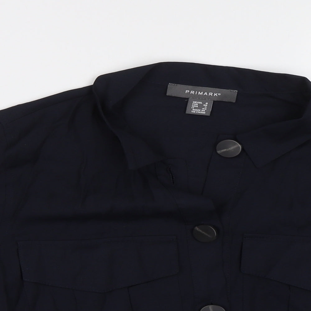 Primark Womens Blue   Basic Button-Up Size 8