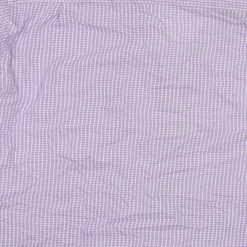 Mens UK Size 15.5 NEXT Purple  Button-Up Long Sleeve Casual Shirt