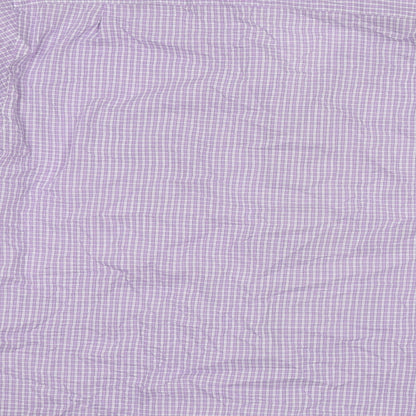 Mens UK Size 15.5 NEXT Purple  Button-Up Long Sleeve Casual Shirt