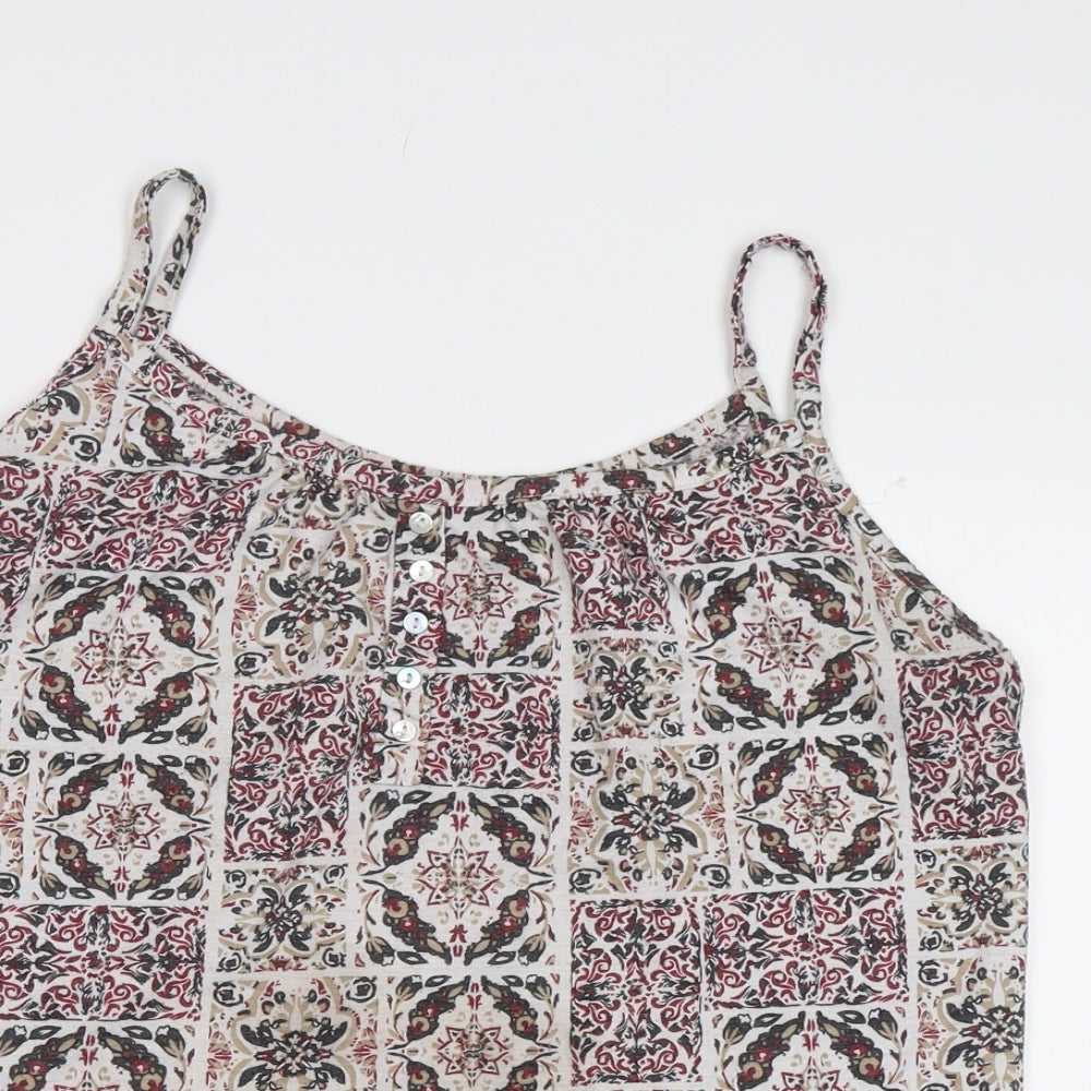 Womens UK Size 14 Preworn Red Camisole T-Shirt