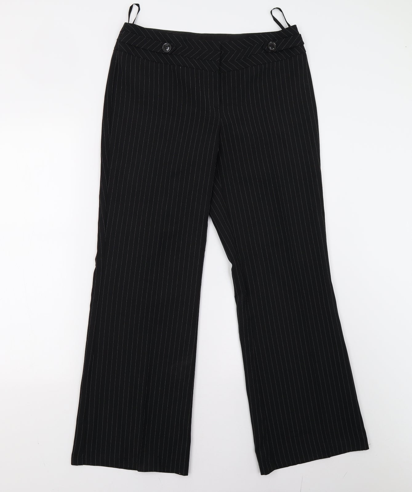 Womens UK Size 10 Evie Regular Fit  Black Trousers