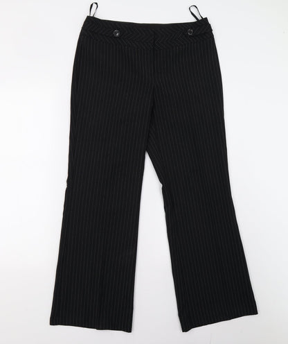Womens UK Size 10 Evie Regular Fit  Black Trousers