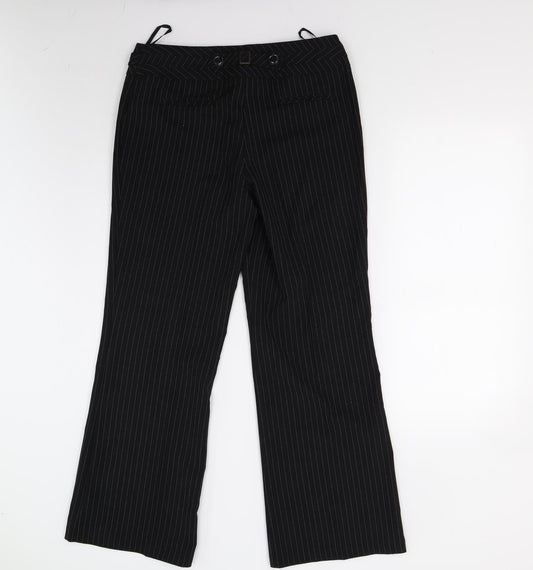 Womens UK Size 10 Evie Regular Fit  Black Trousers