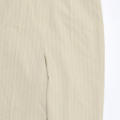 Dorothy Perkin Womens Beige Striped  Trousers  Size 16 L32 in