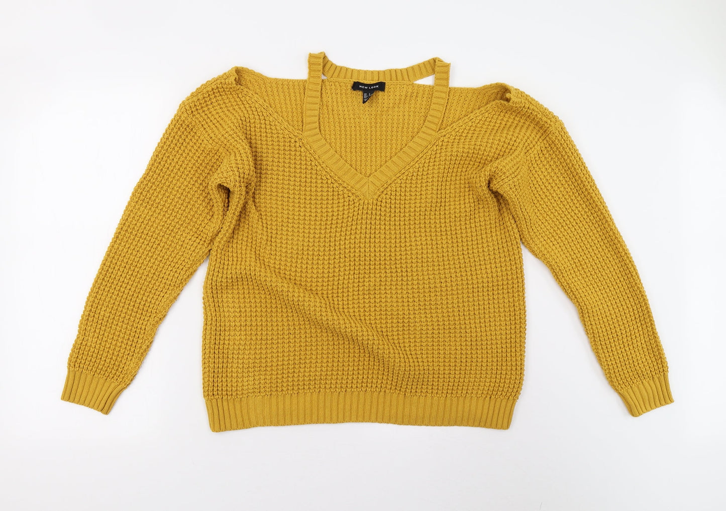 Womens UK Size S New Look Yellow Pullover Jumper