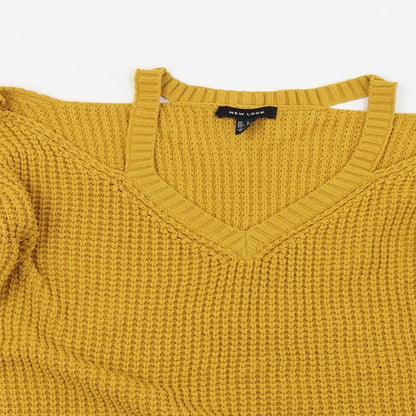 Womens UK Size S New Look Yellow Pullover Jumper