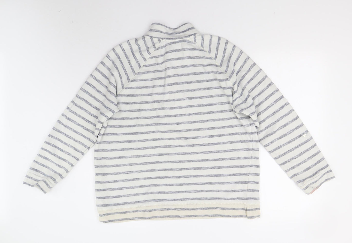 M&Co Womens Multicoloured Striped  Henley Sweatshirt Size 16