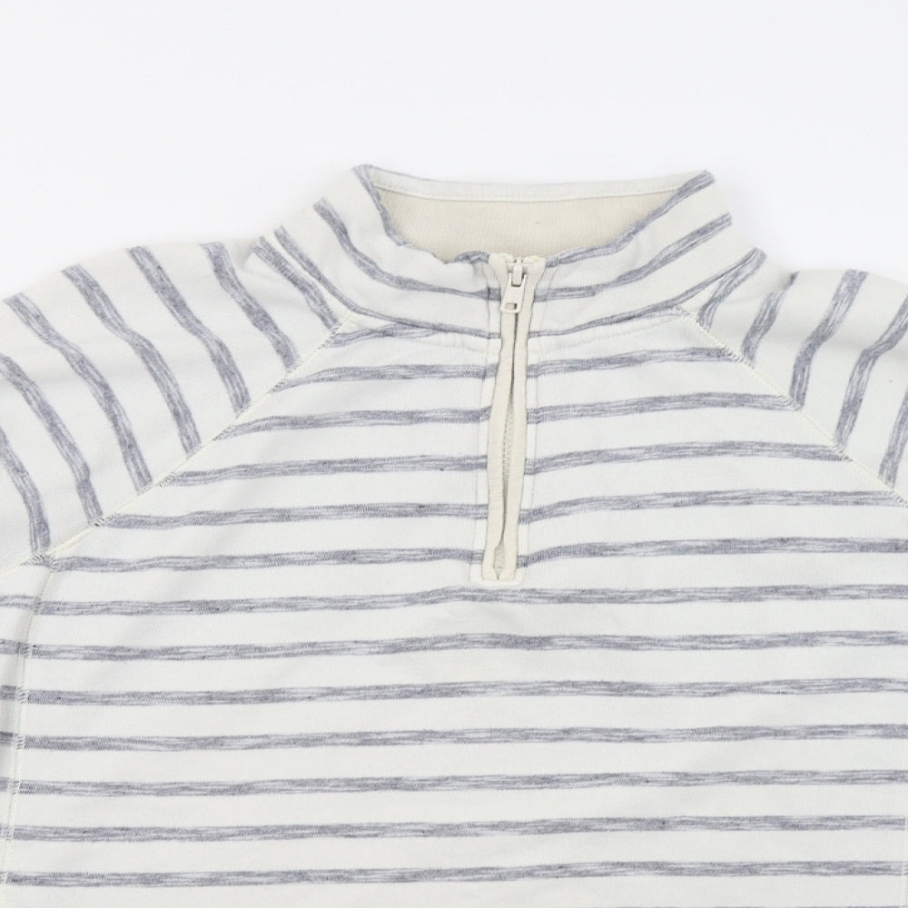 M&Co Womens Multicoloured Striped  Henley Sweatshirt Size 16
