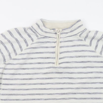 M&Co Womens Multicoloured Striped  Henley Sweatshirt Size 16