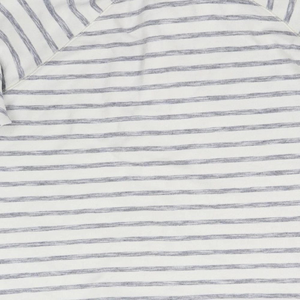 M&Co Womens Multicoloured Striped  Henley Sweatshirt Size 16