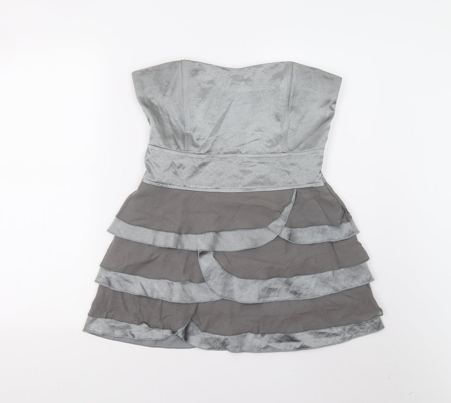 Womens UK Size 12 Preworn Grey Basic Blouse