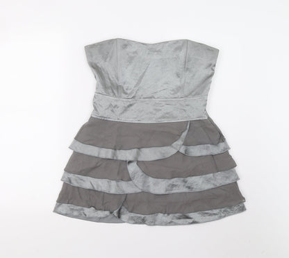 Womens UK Size 12 Preworn Grey Basic Blouse