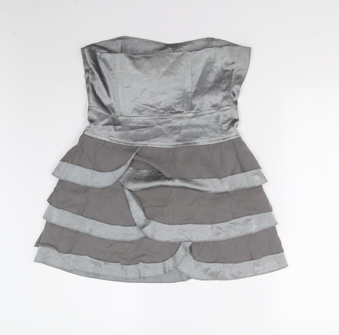 Womens UK Size 12 Preworn Grey Basic Blouse