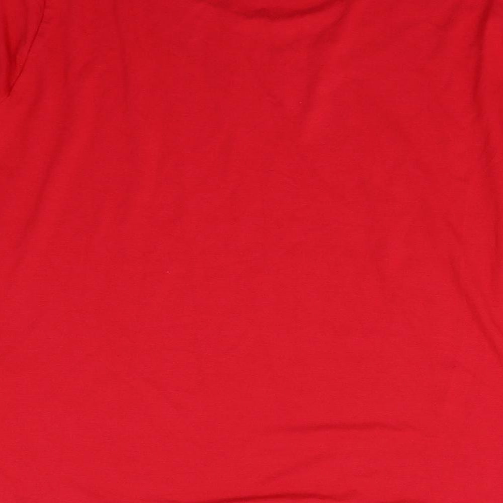 Habella Womens Red   Basic T-Shirt Size 10