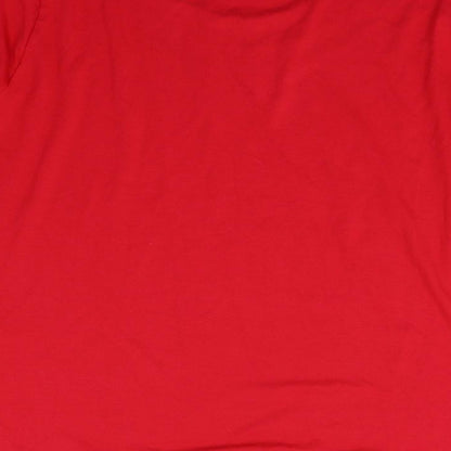 Habella Womens Red   Basic T-Shirt Size 10