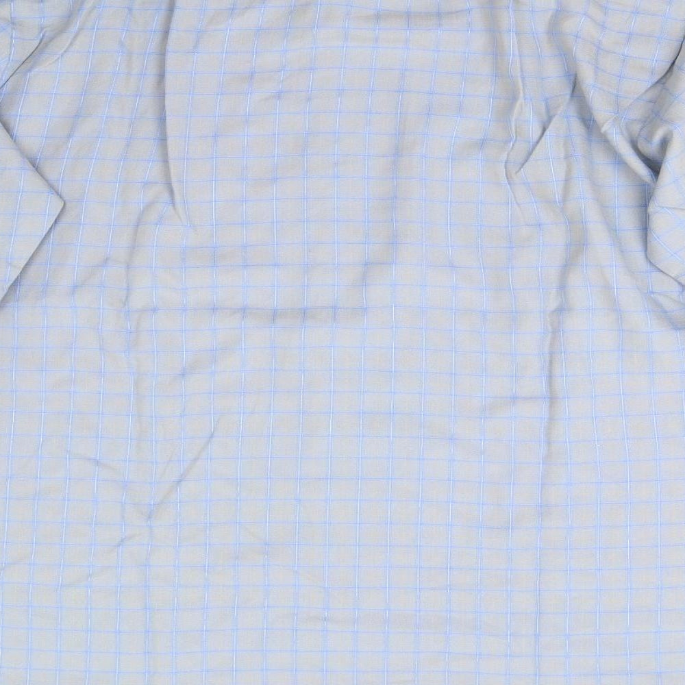 Mens UK Size XL Preworn Blue  Button-Up Long Sleeve Casual Shirt