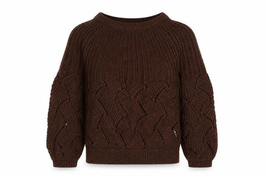 Womens UK Size S VILA Brown Pullover Jumper