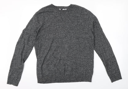 Topman Mens Grey  Knit Pullover Jumper Size S