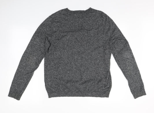 Topman Mens Grey  Knit Pullover Jumper Size S