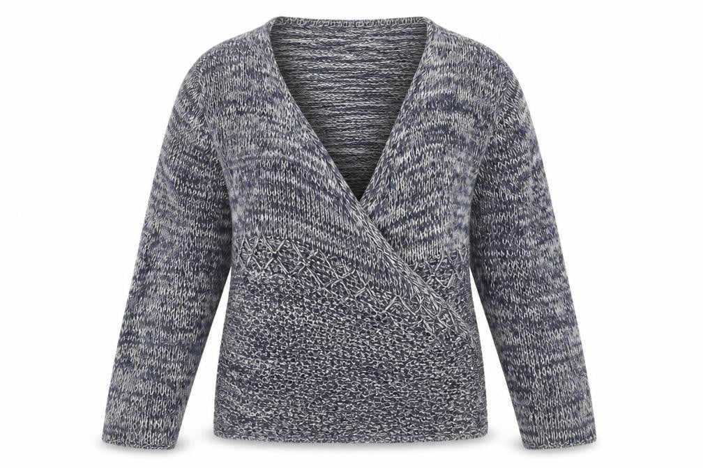 Womens UK Size L marble Blue Cardigan Jumper