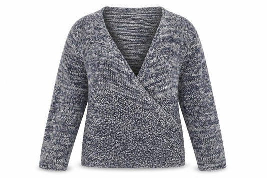 Womens UK Size L marble Blue Cardigan Jumper