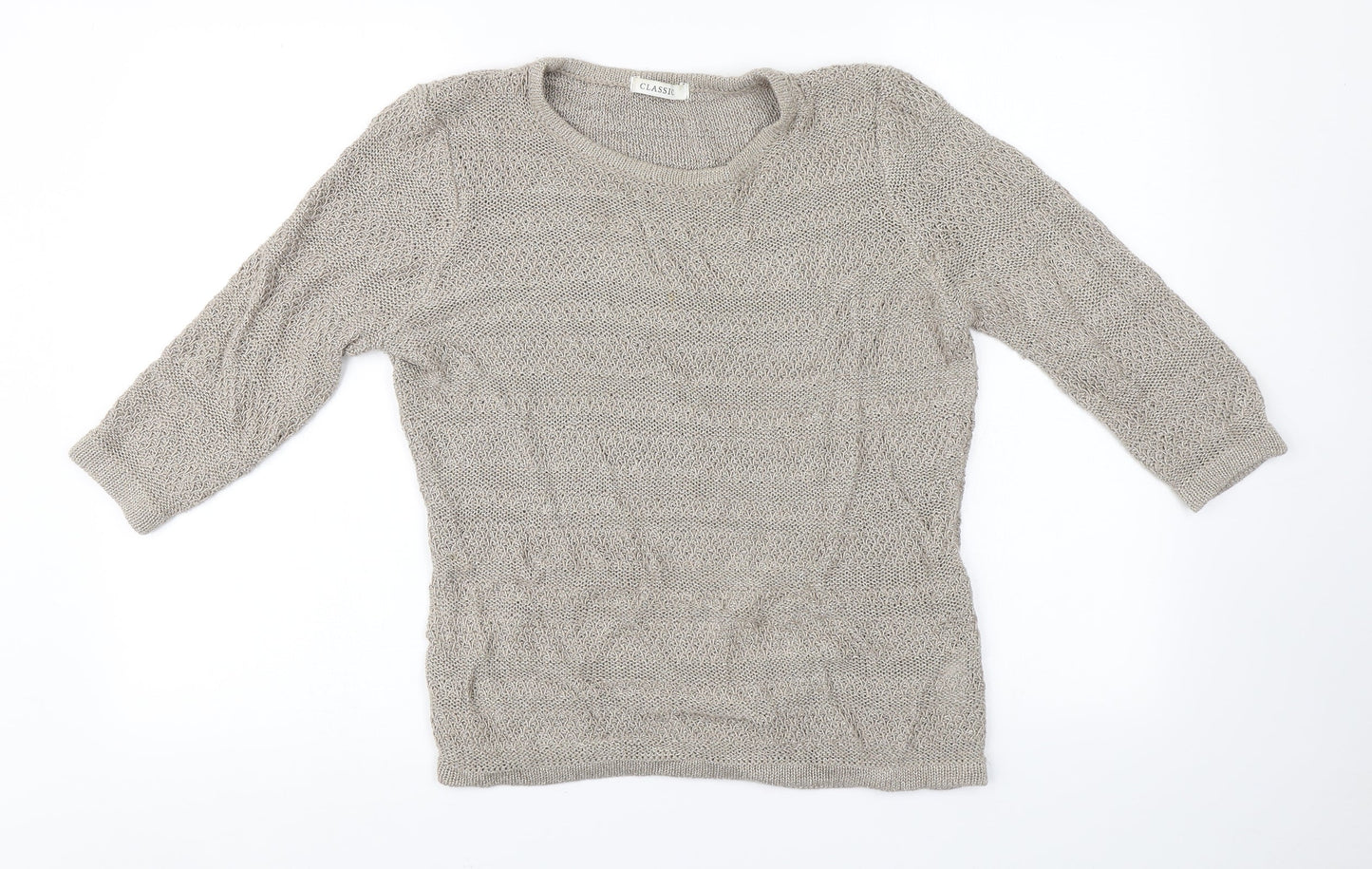 Womens UK Size 14 Classic Gold Pullover Jumper