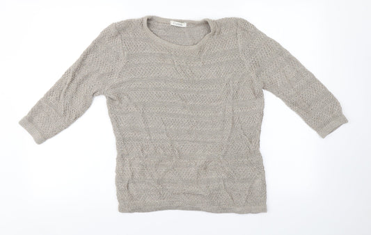 Classic Womens Gold  Knit Pullover Jumper Size 14