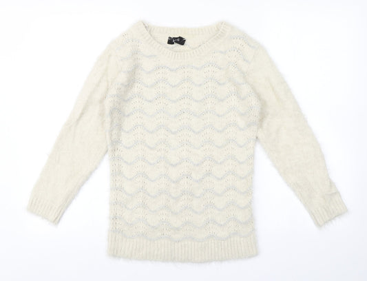 Klass Womens Ivory   Pullover Jumper Size S