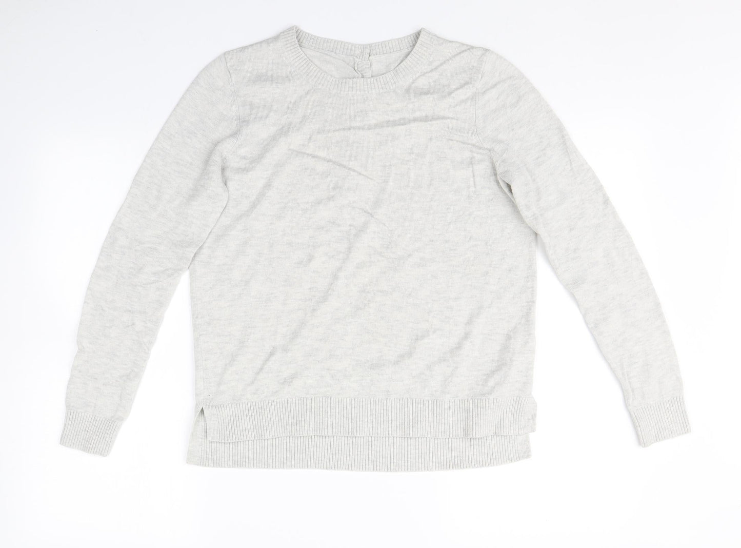Womens UK Size 12 Preworn Grey Pullover Jumper