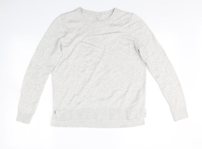 Womens UK Size 12 Preworn Grey Pullover Jumper