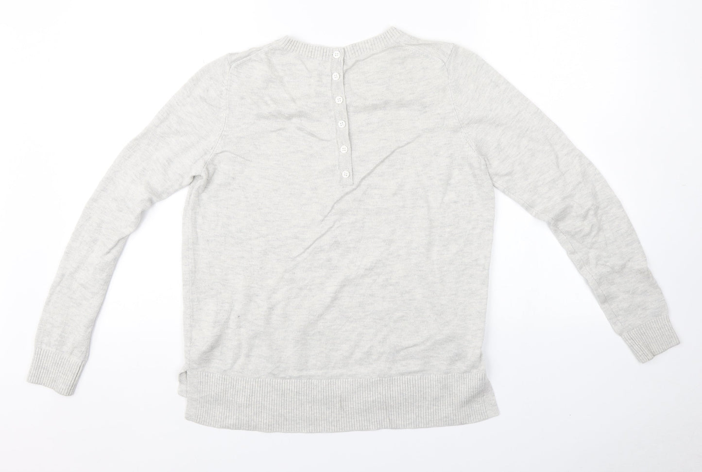 Womens UK Size 12 Preworn Grey Pullover Jumper