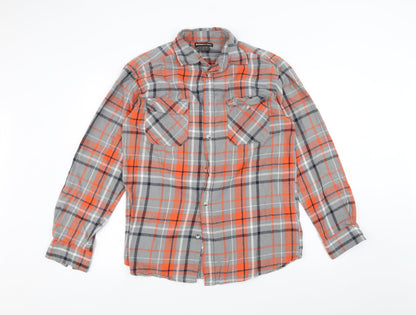 Atlas Mens Grey    Dress Shirt Size S