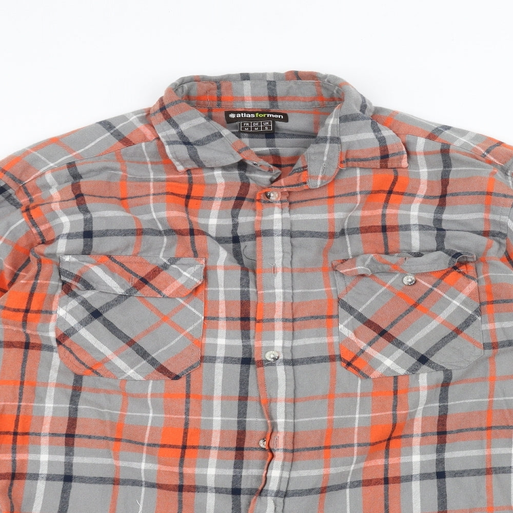 Atlas Mens Grey    Dress Shirt Size S