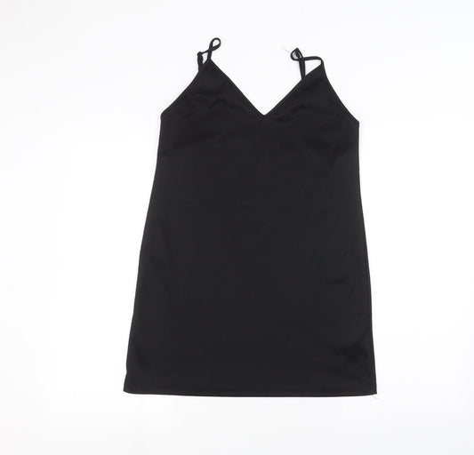Womens UK Size 8 Fashion Union Black Basic T-Shirt