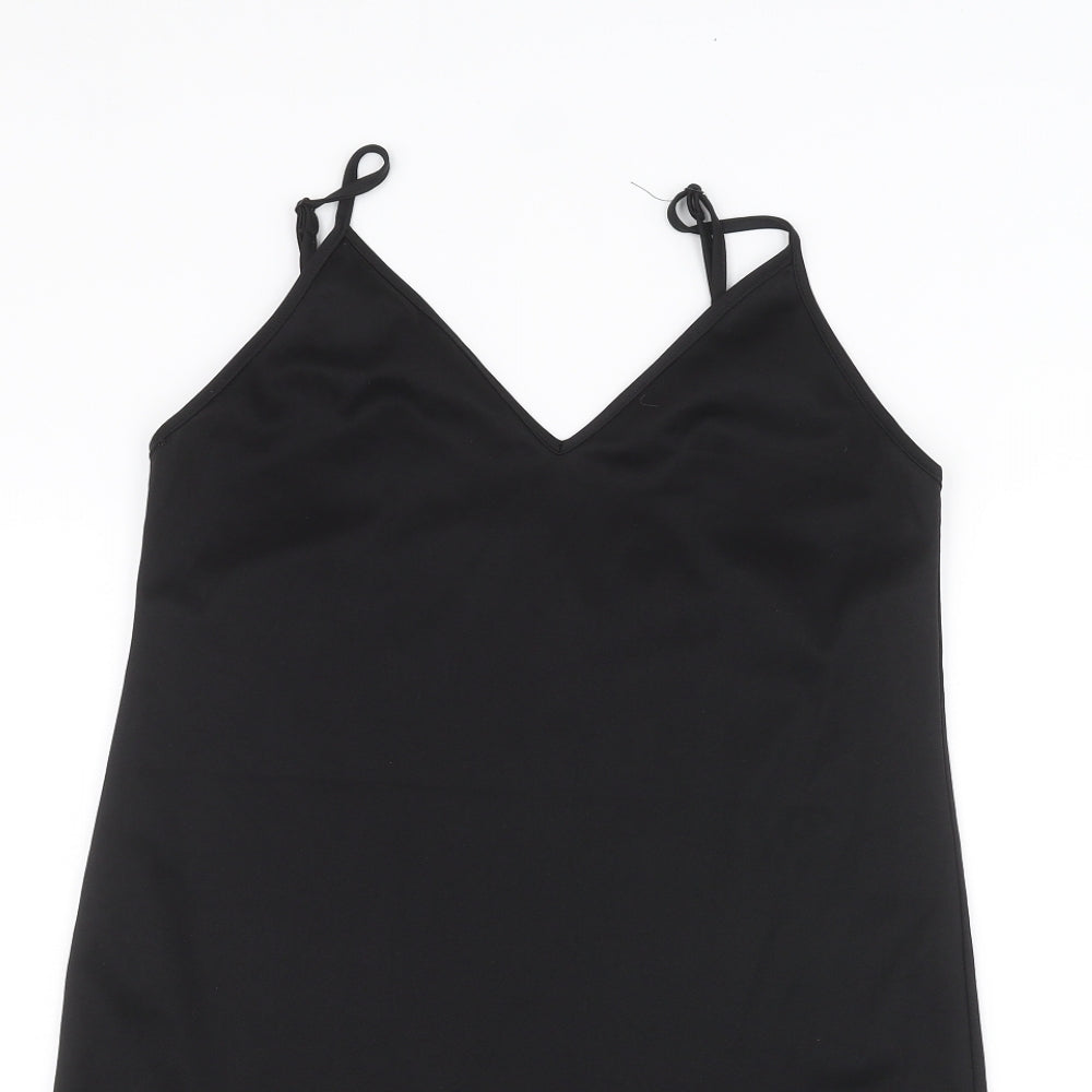 Womens UK Size 8 Fashion Union Black Basic T-Shirt